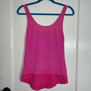 lululemon Women's pink lightweight Tank Top; size medium